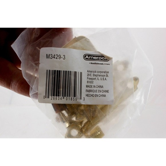 Amerock Cabinet Face Mount Self Closing Hinge M3429-3 Polished Brass Lot 4 Pair - Picture 3 of 5